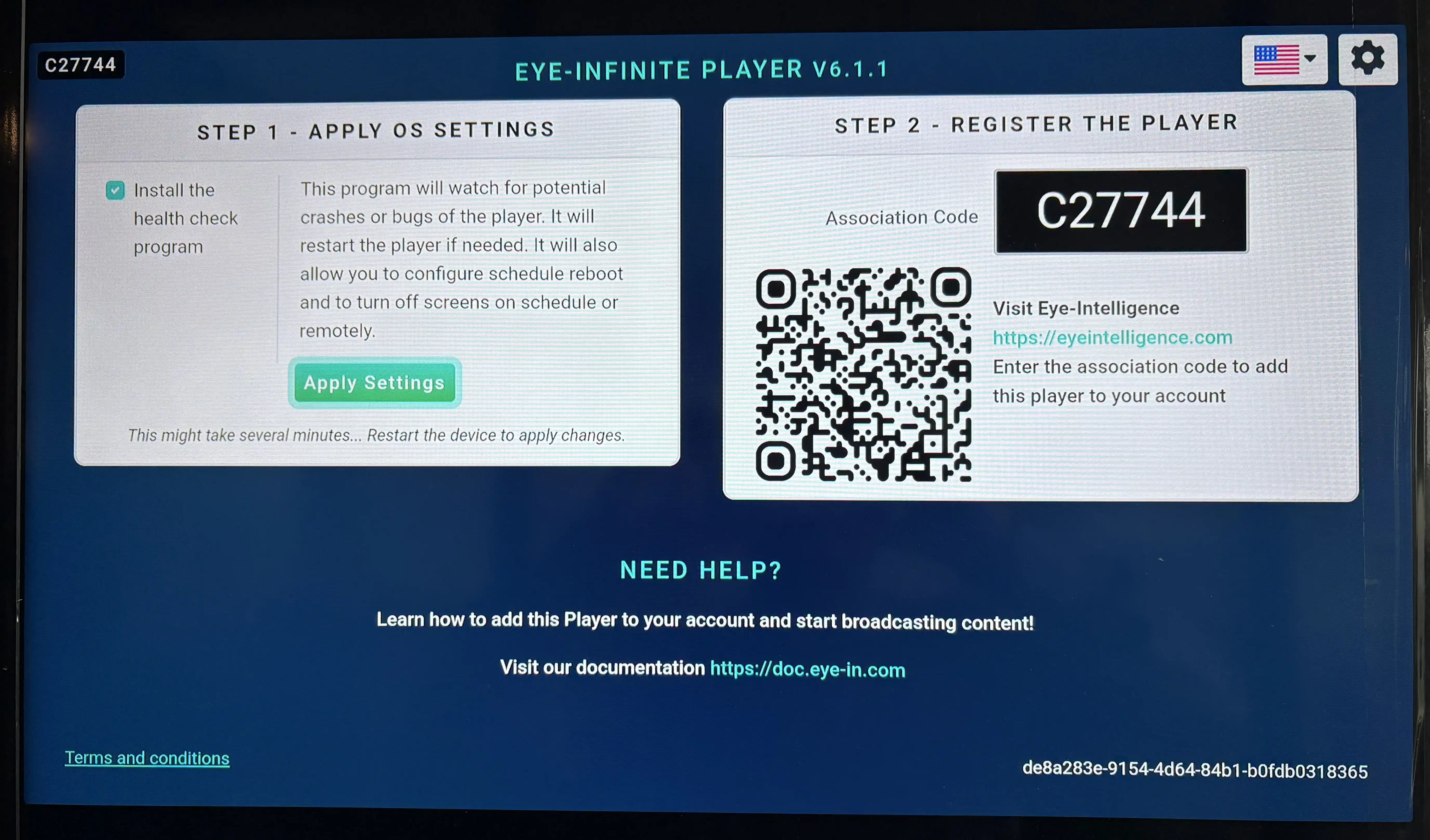 Eye-Infinite pairing screen