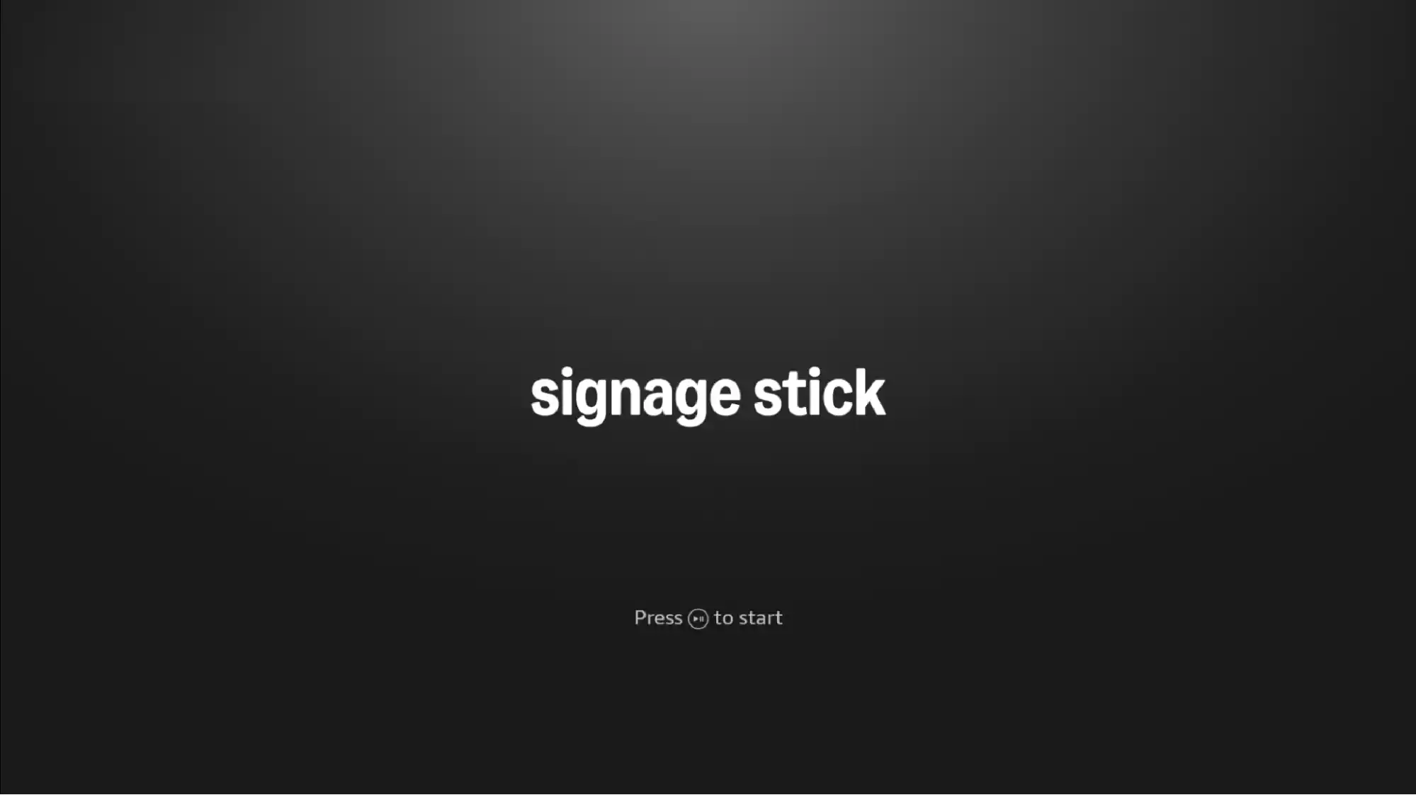 Press play to start screen