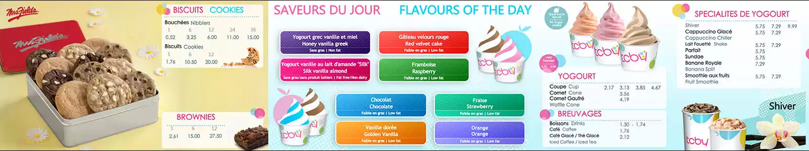 TCBY Digital Menu Board with Eye-In Media
