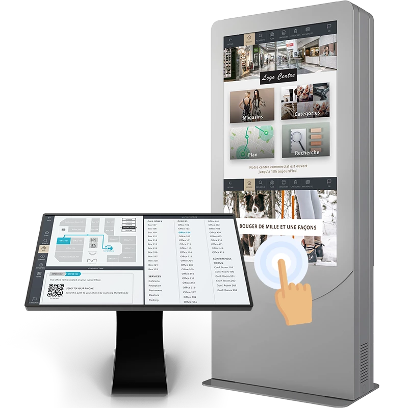 Interactive Touch Screen Kiosks with Eye-In