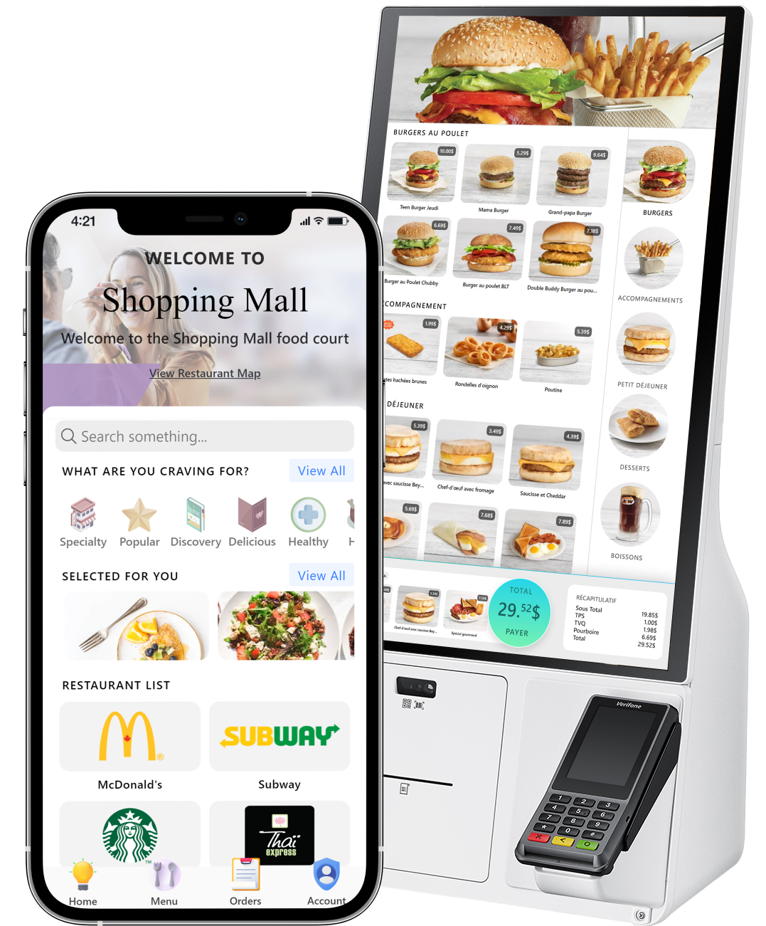 Self Ordering Kiosks for Shopping Malls