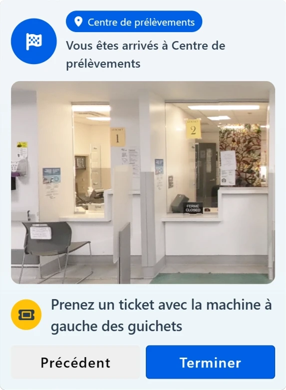 Instructions can be provided to visitors at any step