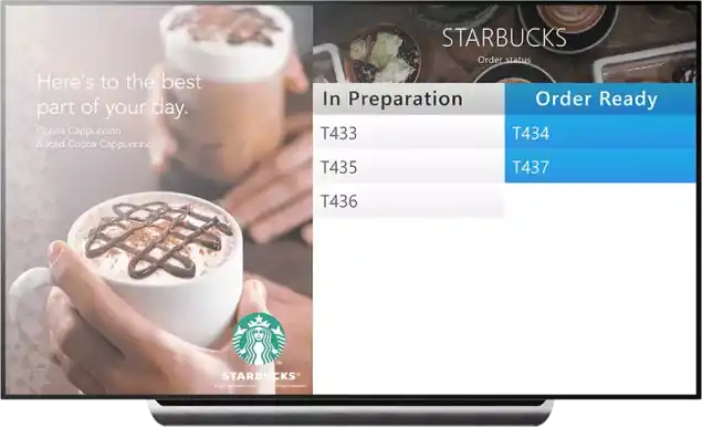 Example Digital Order Status Panel